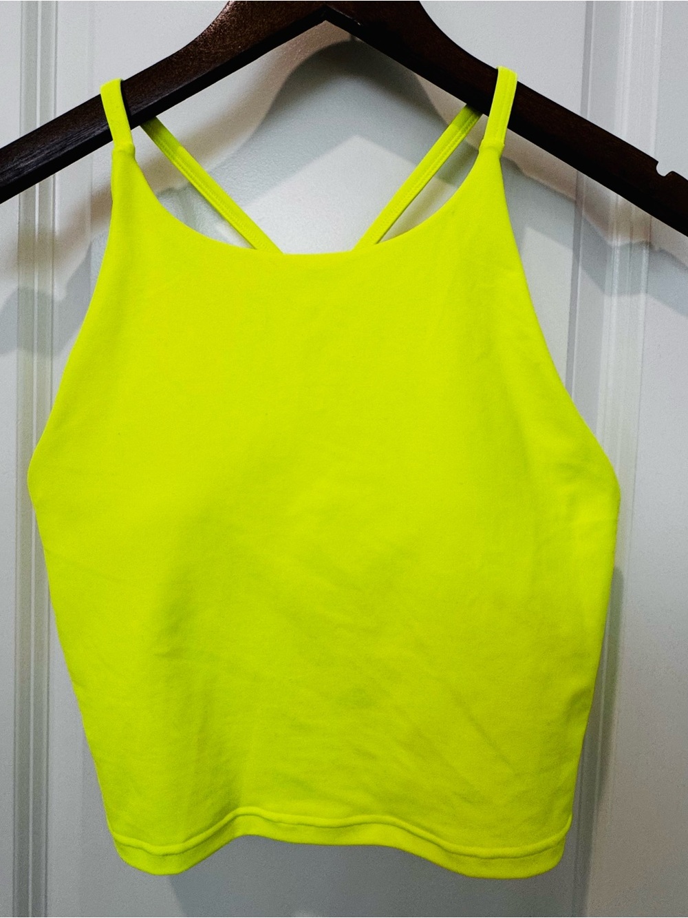 Old Navy Neon Yellow Double-Strap Crop Camisole